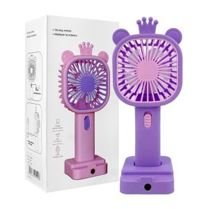 3-in-1 Mini Fan with Pencil Sharpener & Mobile Stand