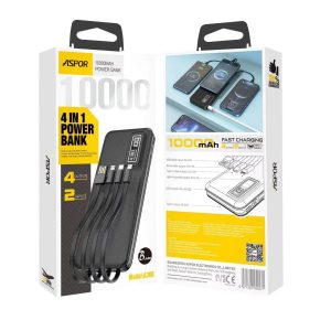 Aspor A300 10000mAh 4-in-1 Power Bank