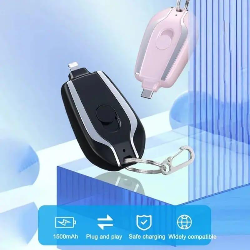 Mini Keychain Power Bank 1500mAh for iPhone