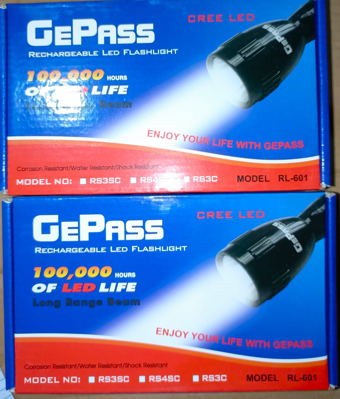 Geepas RL-601 Rechargeable LED Flashlight