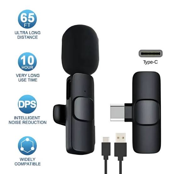 K9 Dual Wireless Lavalier Microphone for Android & iOS