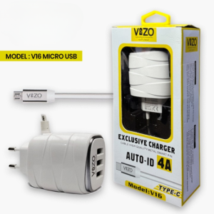 Vizo V16 4A Fast Charger 3-Port + Micro USB
